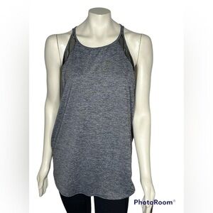 Athletic Works Crisscross Back Tank Top Gray & Black Size XL